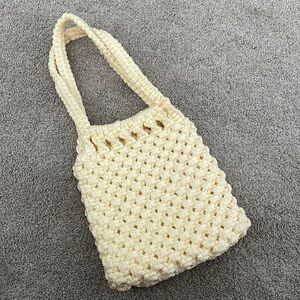 Macramé Cream Handmade Handbag‎